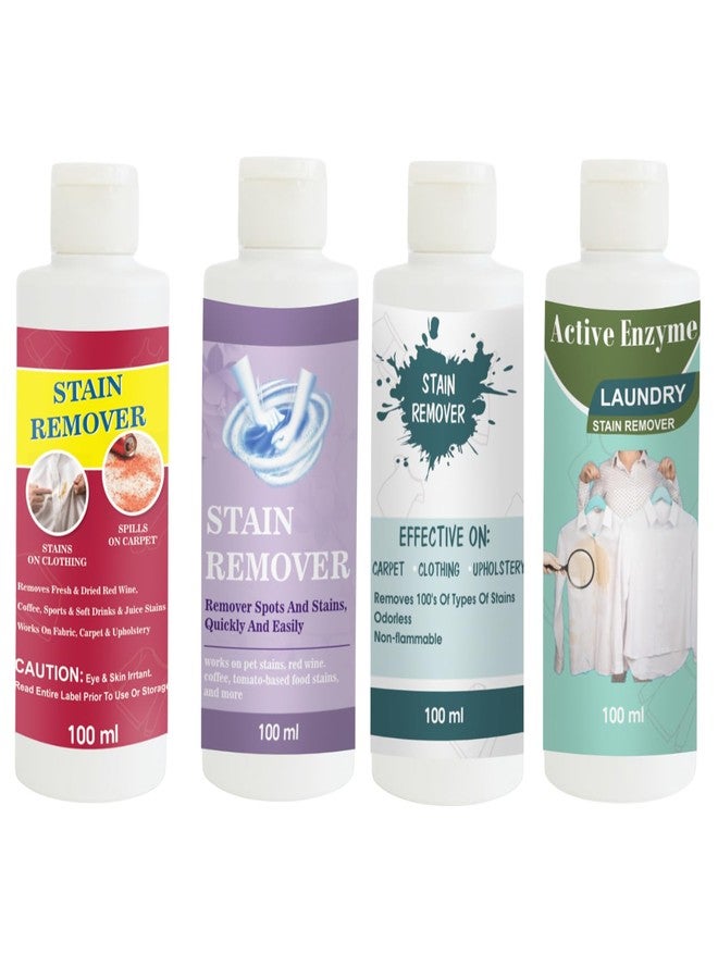 مجموعة مزيلات البقع من توفوس، تتضمن مزيلات بقع باللون الأحمر، والبنفسجي، والسماوي، والفستقي | محلول تنظيف متعدد الأسطح للملابس والأقمشة والمفروشات (100 غرام لكل عبوة) - Image 1